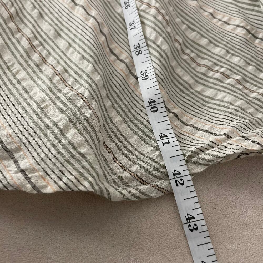 French Connection Striped Button Front Dress Prairie Cottagecore Vibe Size 4 - Picture 10 of 12